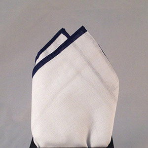 Pochette Bianco e Blu <br/> 100% Cotone